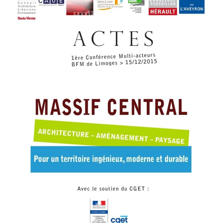 Actes de la Conférence Massif central